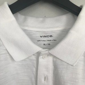 VINCE Classic Fit Short Sleeve Cotton Polo Shirt